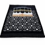 Quality Islamic prayer mat, rug, janamaz, Salat mat Kaba, Hajar Al-Asuad design