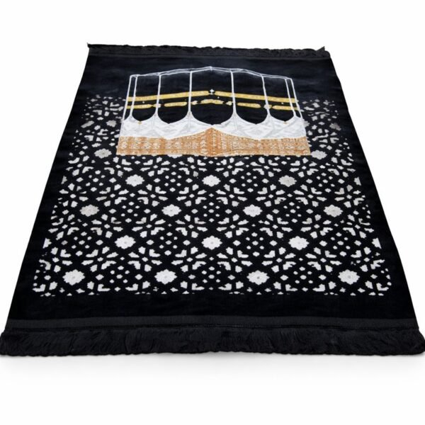 Quality Islamic prayer mat, rug, janamaz, Salat mat Kaba, Hajar Al-Asuad design